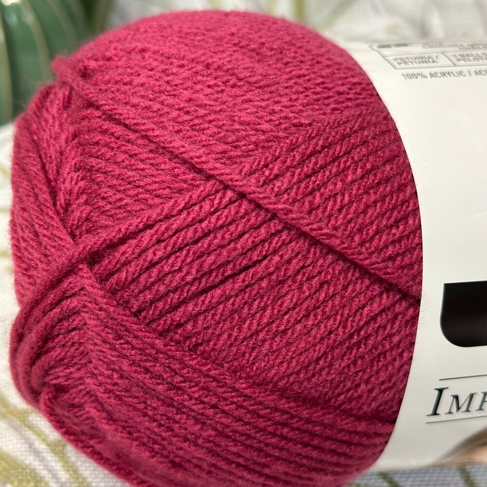 YARN 43 LOOPS AND THREADS IMPECCABLE YARN 4 PACK RICH ORCHID